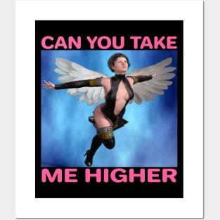 CAN YOU TAKE ME HIGHER Inspiring Heavenly Rock Music Lyric Quote Posters and Art